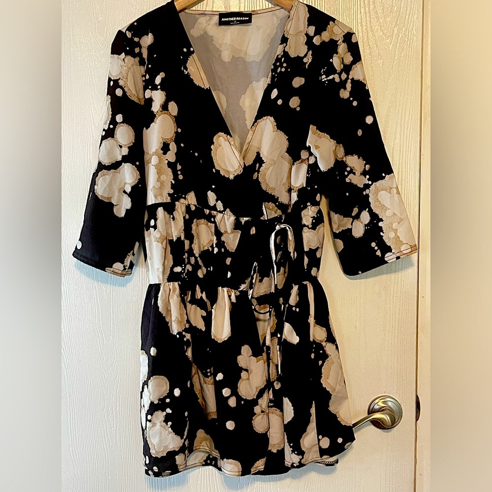 ASOS Marble Tie Die Print Wrap Mini Dress